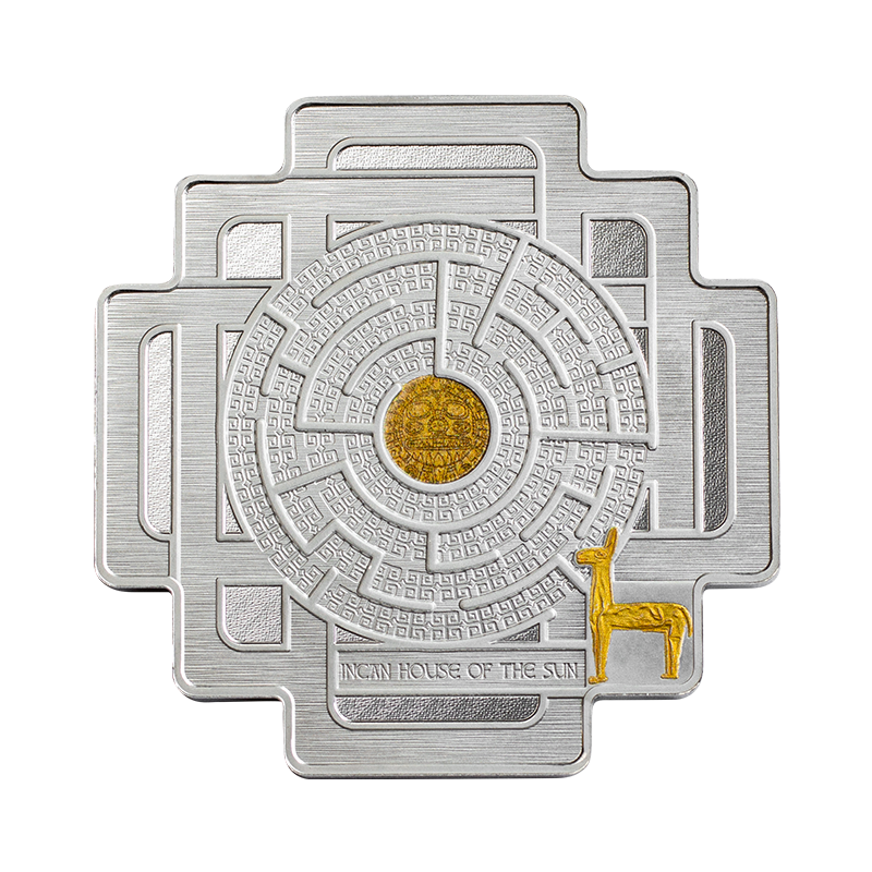 Image for 1.5 oz. Silver Incan House of the Sun Maze Coin from TD Precious Metals